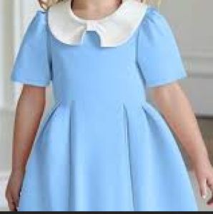Kids Costumes to Hire - Blue Dress with white collar